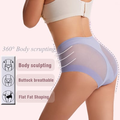 Acheter 1 obtenir 1 gratuit - Culotte taille haute en soie glacée