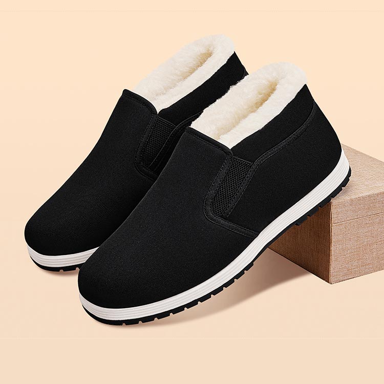 🔥Chaussures en coton antidérapantes super chaudes doublées de fausse fourrure pour hommes 【ACHETEZ-EN 2 ET OBTENEZ LA LIVRAISON GRATUITE】🔥🔥