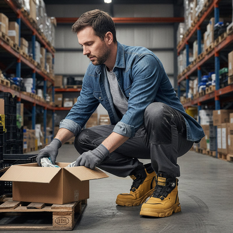 ⏳Offre spéciale à durée limitée⏰ Chaussures de travail pour hommes à boucle pivotante pour l'extérieur (imperméables, antidérapantes, confortables et respirantes)