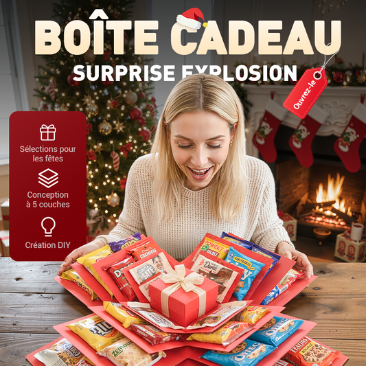 Boîte-Cadeau Surprise Explosion à 5 Couches avec Ruban