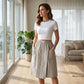 📢📢50 % DE RÉDUCTION !! ⏰Jupe-short décontractée à taille élastique pour femme