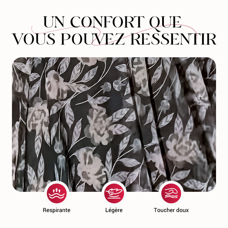 🎁  Vente chaude 55% de réduction 🔥 Robe imprimée à col V hors épaule pour femmes