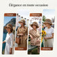 👒✨50 % de réduction🔥Chapeau de soleil élégant en paille tressée avec un nœud