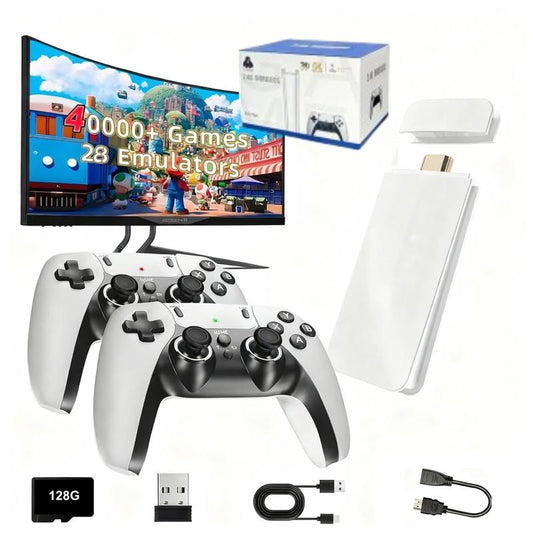 🎮 PLUS DE 40 000 JEUX RÉTRO ! 🎁 Console M15 4K HDMI – 2 Manettes Sans Fil 2,4 GHz, Plug & Play, Idéale pour TV, Projecteur ou PC