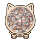 🎅Soldes de Noël 50% de réduction🐱Puzzle en bois représentant un chat aux couleurs Morandi, 135 pièces🎁