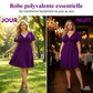 👗✨ PROMO LIMITÉE 50% ! Robe Femme en V à Devant Bouclé – Tissu Fluide Doux, Poches Latérales, Coupe Large, 4 Couleurs, Taille XL-5XL, Parfaite pour Toutes Occasions 🌺