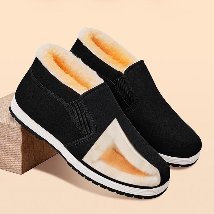 🔥Chaussures en coton antidérapantes super chaudes doublées de fausse fourrure pour hommes 【ACHETEZ-EN 2 ET OBTENEZ LA LIVRAISON GRATUITE】🔥🔥