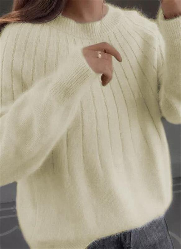 🌸Pull en tricot doux de couleur unie✨