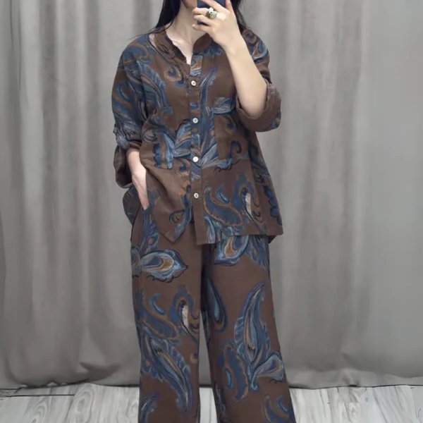 💃Ensemble chemise et pantalon deux pièces pour femmes