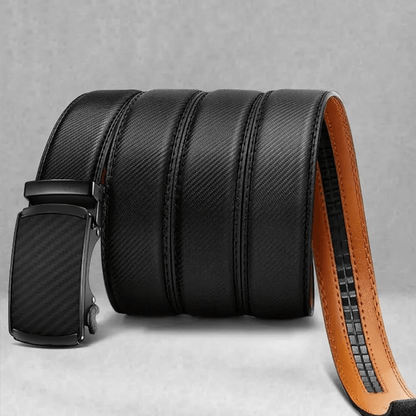 ✨️Idéal pour la fête des pères🎁 Ceinture à cliquet en cuir avec boucle réglable💼