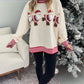 🎅Offres spéciales de Noël - 49 % de réduction😍Pull à paillettes Père Noël patineur pour femme