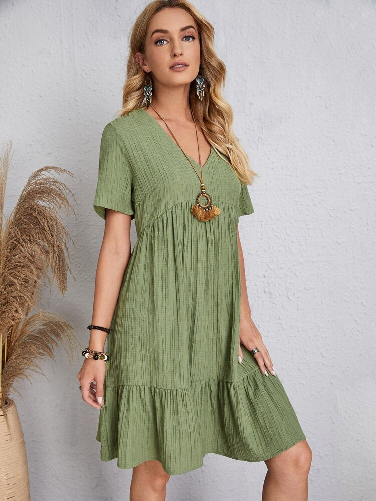 👚💃Tie Waist Dress Casual Style - ✨Buy 2, Get Free !