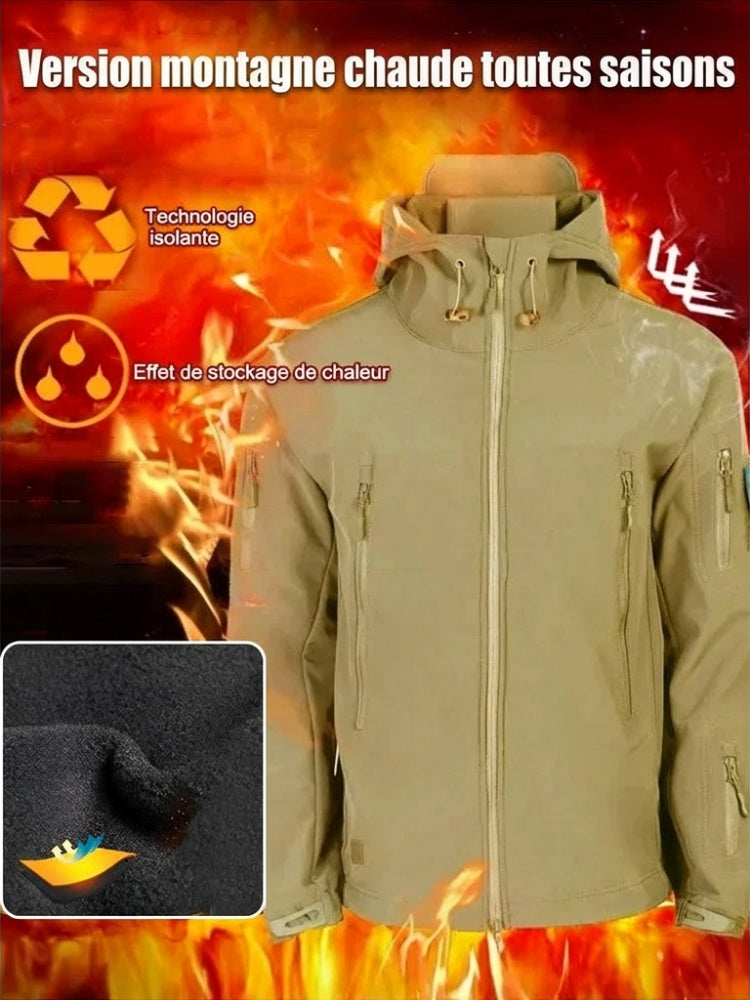 Ensemble veste et pantalon tactiques softshell pour homme