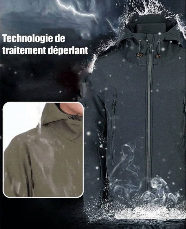 Ensemble veste et pantalon tactiques softshell pour homme