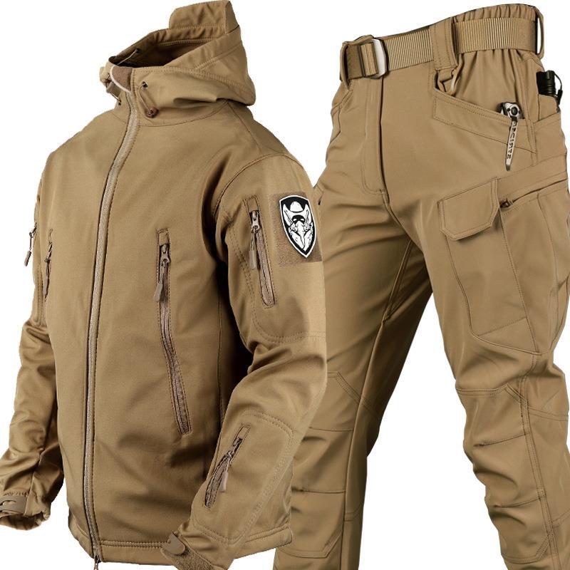 Ensemble veste et pantalon tactiques softshell pour homme
