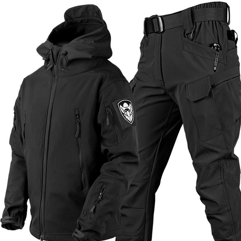 Ensemble veste et pantalon tactiques softshell pour homme