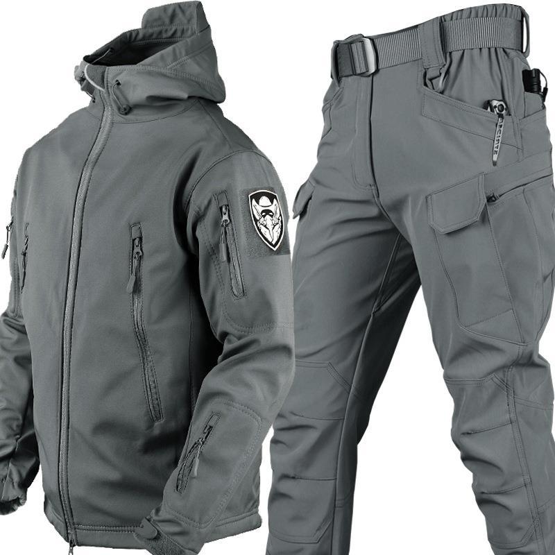 Ensemble veste et pantalon tactiques softshell pour homme