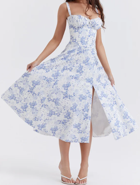 🎁Chaude vente 40% RÉDUCTION⏳Robe bustier florale pour le ventre