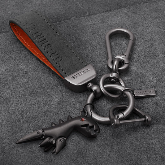 Charm Dinosaure en Alliage d’Aluminium avec Bracelet en Cuir Suédé – 🔥 Deuxième article à -40 %