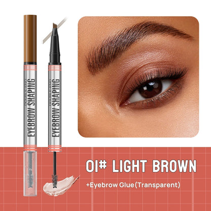 🔥 PAYEZ 1, RECEVEZ 2 PCS 🔥 2-en-1 Crayon à Sourcils + Gel Fixateur pour des sourcils naturellement plus fournis