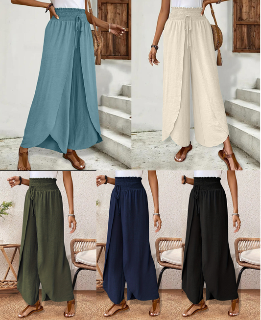 Pantalon large femme décontracté à effet croisé✈️【Chéri(e), deux articles avec livraison gratuite】