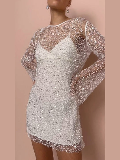 Offre spéciale - 49% de réduction💃 Robe sexy à paillettes deux pièces pour femmes