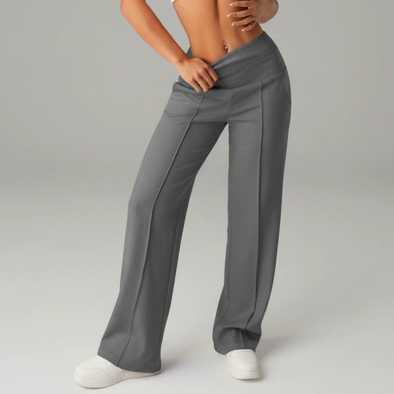💃 Élégance Quotidienne - Pantalon Droit Femme Tissu Souple - Coupe Ample & Confort Parfait【Offre Spéciale】
