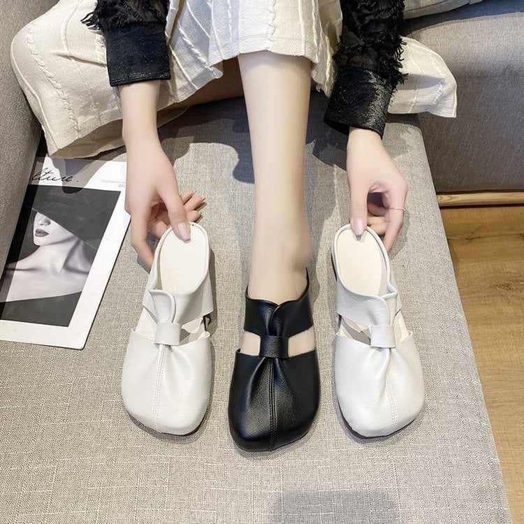 🔥Soldes d'été 50% de réduction👣Mules plates à découpes
