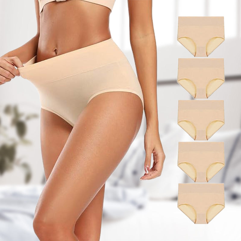 💥Achetez-en 1, obtenez-en 4 gratuitement💕Culotte taille haute en coton pour femmes, grande taille, rehaussant les hanches