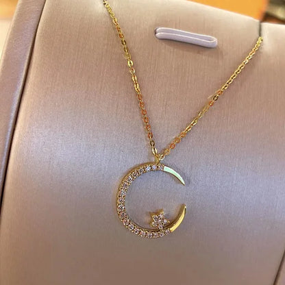 💕49% de réduction💕Bright Night : Collier Lune Étoile🌙