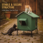 🐱 PROMO LIMITÉE 50% DE RÉDUCTION ! ✨ Maison pour Chat d‘Extérieur surélevée – Imperméable, Isolante, Stable et Pliable 🌧️