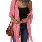 🌸🦋🌼 OFFRE LIMITÉE 50% DE RÉDUCTION! Poncho/Pareo Bohème en Maille Ajourée pour Femme – Ouverture Devant avec Pompons et Franges, Tissu Léger, Idéal pour les Jours Ensoleillés, les Vacances et le Quotidien Chic ✨🎶
