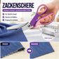 ✂️🧵 Ciseaux multifonctions en zigzag – Lames dentelées anti-effilochage, ressort confortable, coupez tissu, papier et cuir avec une finition propre, le couteau suisse des loisirs créatifs 🌸🎨