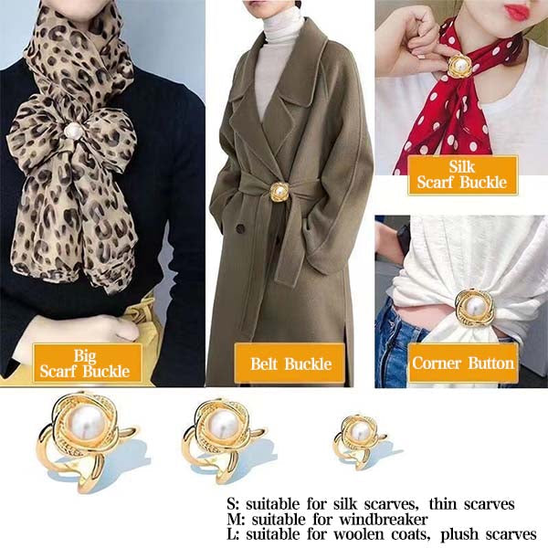 Netherlshop®✨ Boucle élégante pour manteau et écharpe (Remise 50%) – L’élégance au bout des doigts !