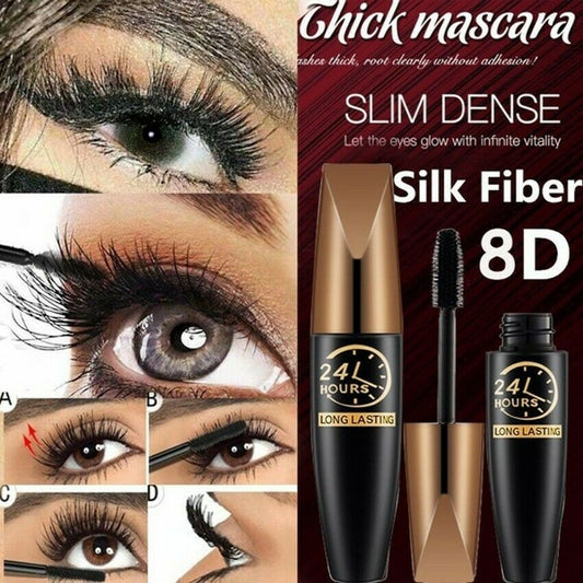 🎁  Mascara épaississant et allongeant en fibres de soie 4D waterproof