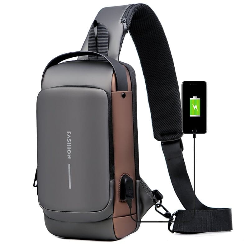 Sac de sport à bandoulière antivol avec chargeur USB