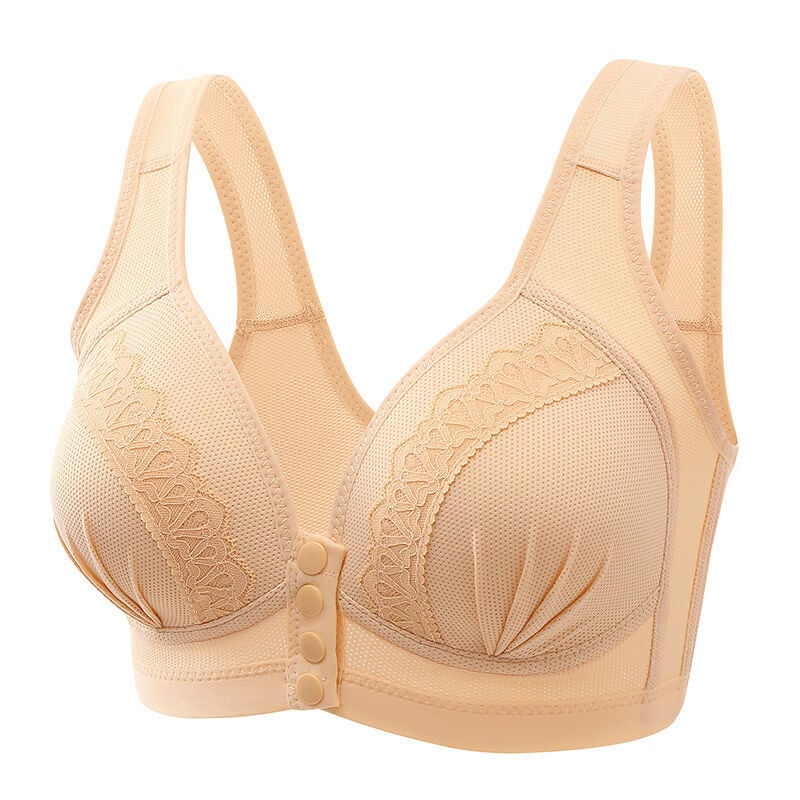 🔥Bouton avant Soutien-gorge respirant en coton doux pour la peau - Achetez-en 1 et obtenez-en 2 gratuitement（3 pcs）