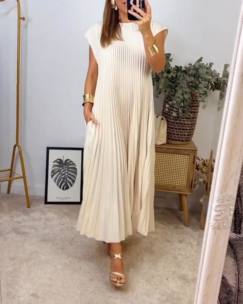 💝 Robe sans manches élégante et unie ✨