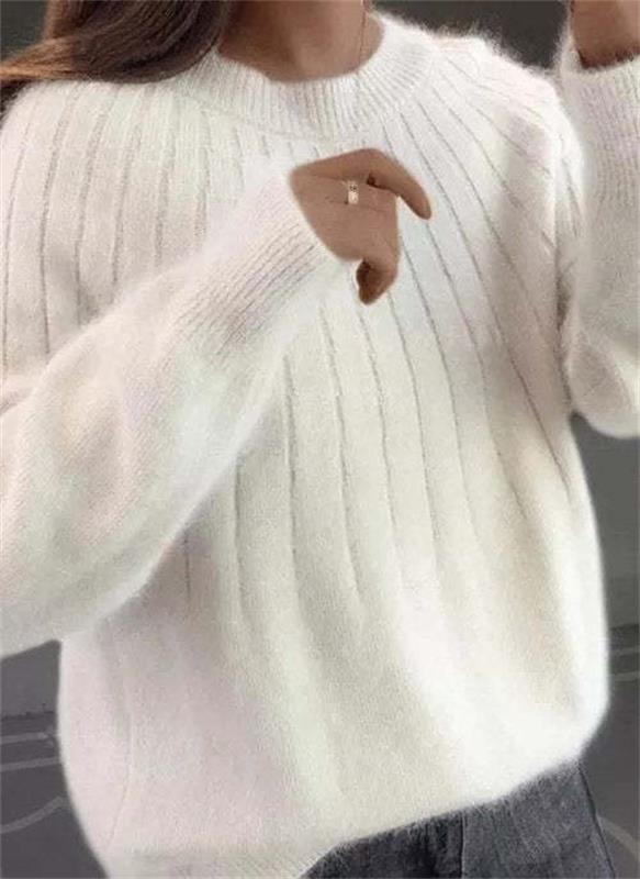 🌸Pull en tricot doux de couleur unie✨