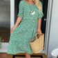 💝VENTE ESTIVALE CHAUDE 58% DE RÉDUCTI💝Robe Midi à Pois et Col Rond