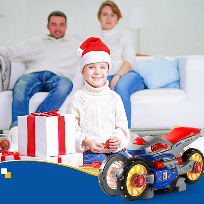 🎁【Meilleur cadeau pour enfant】💥 Nouvelle moto électrique transformable avec lumière et musique