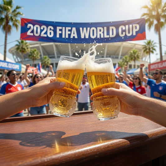 Verre à bière artisanale en forme de ballon de football
