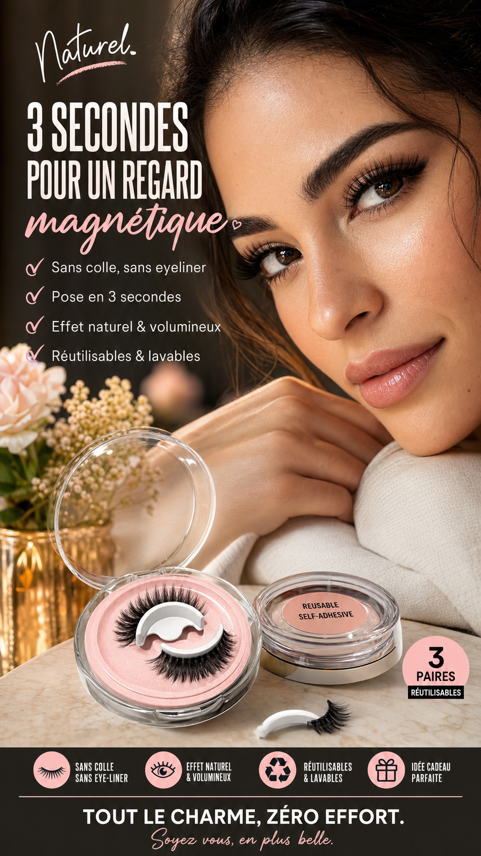 -50% Aujourd’hui 💦✨ Faux Cils Auto-Adhésifs Waterproof
