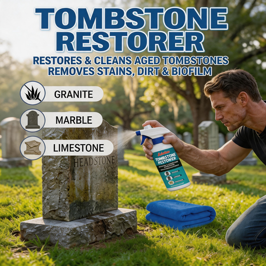Spray nettoyant et rénovateur pour pierres tombales