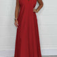 Robe longue fluide à dos en T pour femmes