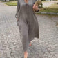 👗49% de réduction✨ Robe décontractée à col en V en coton et lin
