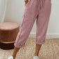 Pantalon d'été capri pour femme avec détails en dentelle