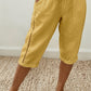 Pantalon d'été capri pour femme avec détails en dentelle