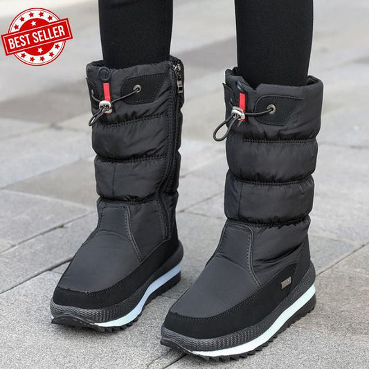 ✨Cadeau idéal - Bottes de neige de haute qualité, sans glissement et imperméables en fourrure synthétique pour les femmes👍