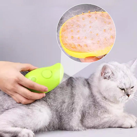 Brosse à chat anti-éclaboussures avec vaporisateur de vapeur - Cadeau idéal